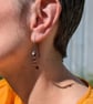 Oxidised Silver, Copper & Freshwater Pearls; Handmade Contemporary Earrings - Image 2
