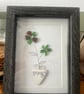 Sea glass art, flower design, handmade 