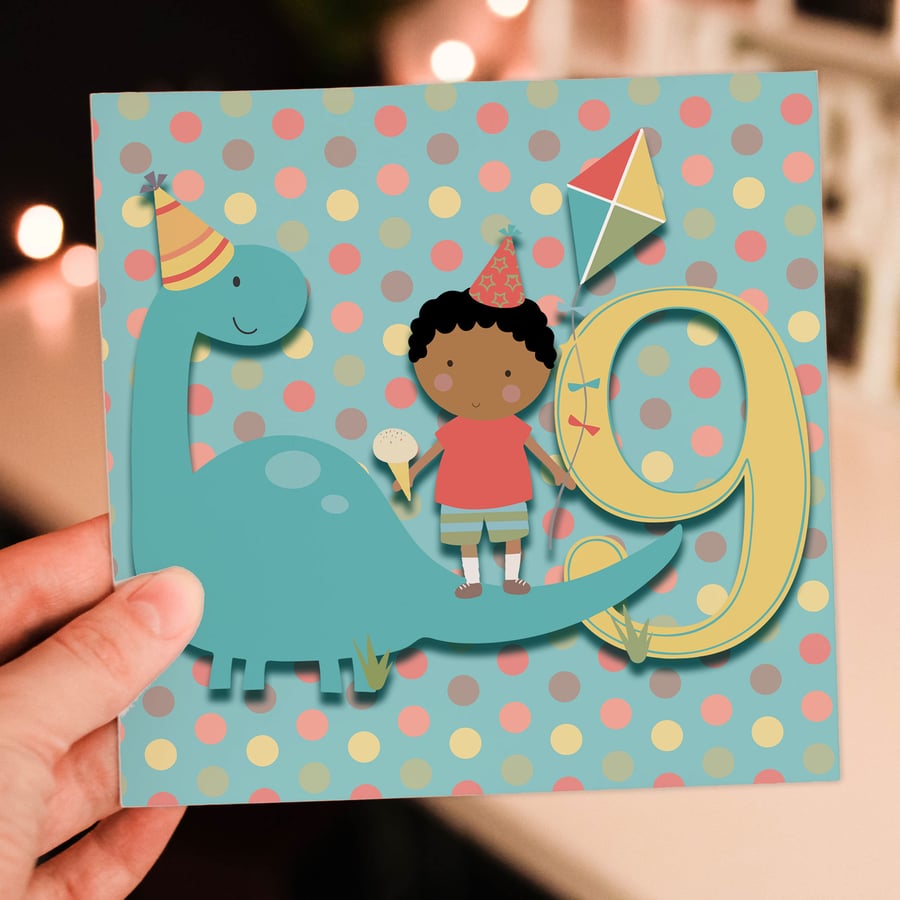 Boy’s 9th birthday card