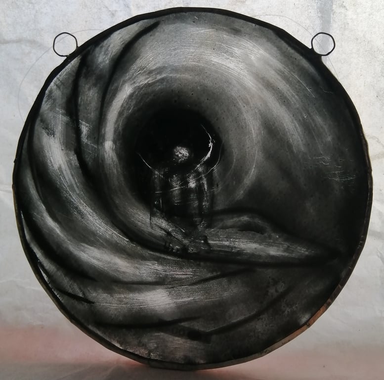 Stained Glass Painted  Roundel - Comfort