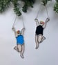 Adorable Christmas Jumping Swimmer 