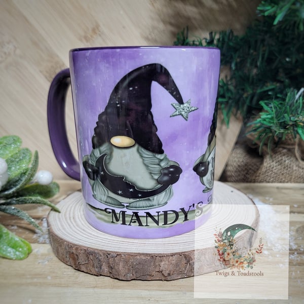Personalised magical gonk purple mug 