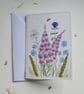 One of a Kind Hand Painted Floral A6 Greetings Card with Envelope - Blank inside