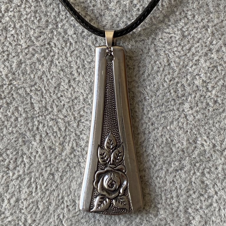 Rose Necklace made from A Vintage Spoon