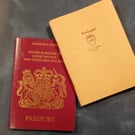 Handcrafted Leather Passport size journal cover, 