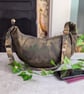 Waxed Cotton Canvas Camo Sling or Dumpling Bag. Camouflage Cross Body Bag