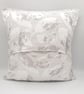 Pastel green 16" envelope backed cushion with frill detail.   - Image 2