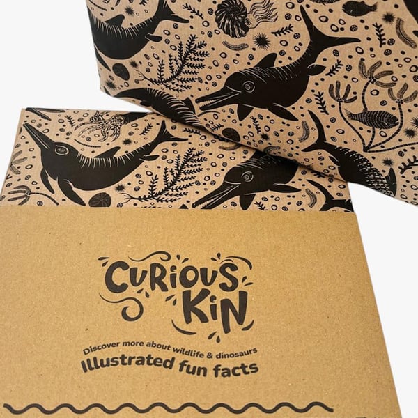Icthyosaur Eco Wrapping Paper