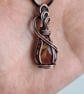 Natural Red Noreena Jasper & Copper Pendant Necklace Gift Crystal Jewellery  - Image 7