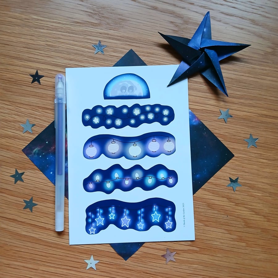 String Light Stickers! Fairy Light Waterproof Vinyl Divider Stickers