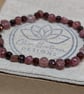 Strawberry quartz and garnet gemstone stretch bracelet  - Image 8