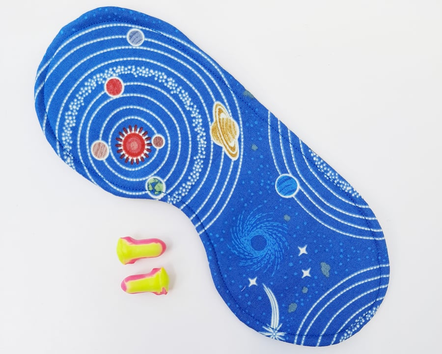 Space Sleep Mask, Adjustable, made with all natural fabrics - Free P&P