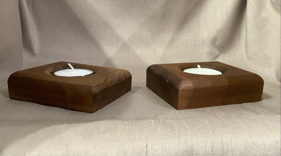 Bespoke Handmade Mahogany Tealight Holder