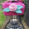 SALE- Saddle tool bag - raspberry and rose pink