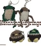 frog and toad, mallard and duck matching friendship key-rings