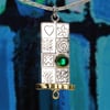 Handmade sterling silver pendant, with 6mm green spinel stone. Gemstone choice.