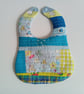 Bib, Newborn bib, patchwork bib, quilted bib, reversible bib, baby gift - Image 5
