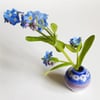 Miniature Stripy Bud Ceramic Vase 