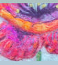 Hand Felted Oriental Poppy Textile Artwork  - Image 4
