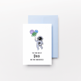 Best in the universe card, fathers day, mothers day, birthday, valentines day