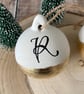 Personalised Gold Leaf Christmas Bauble, Hand lettered ceramic decoration - Image 3
