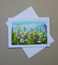 original art hand painted blank greetings card ( ref FA 307 B3 )