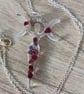 Beautiful handmade triple moon goddess necklace  
