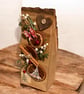 Handcrafted Welsh Red Oak Festive Wooden Plaque - Rustic Christmas ...