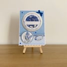 Handmade Silver Foiled Luxury 7" x 5" Get Well Card