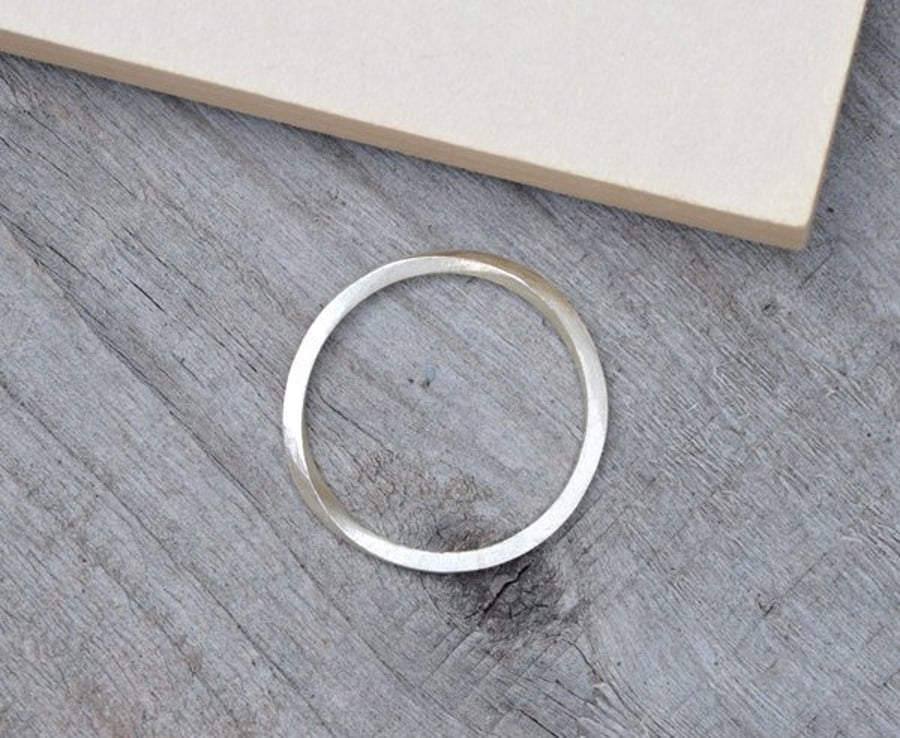 Inside Out Stacking Ring In Sterling Silver