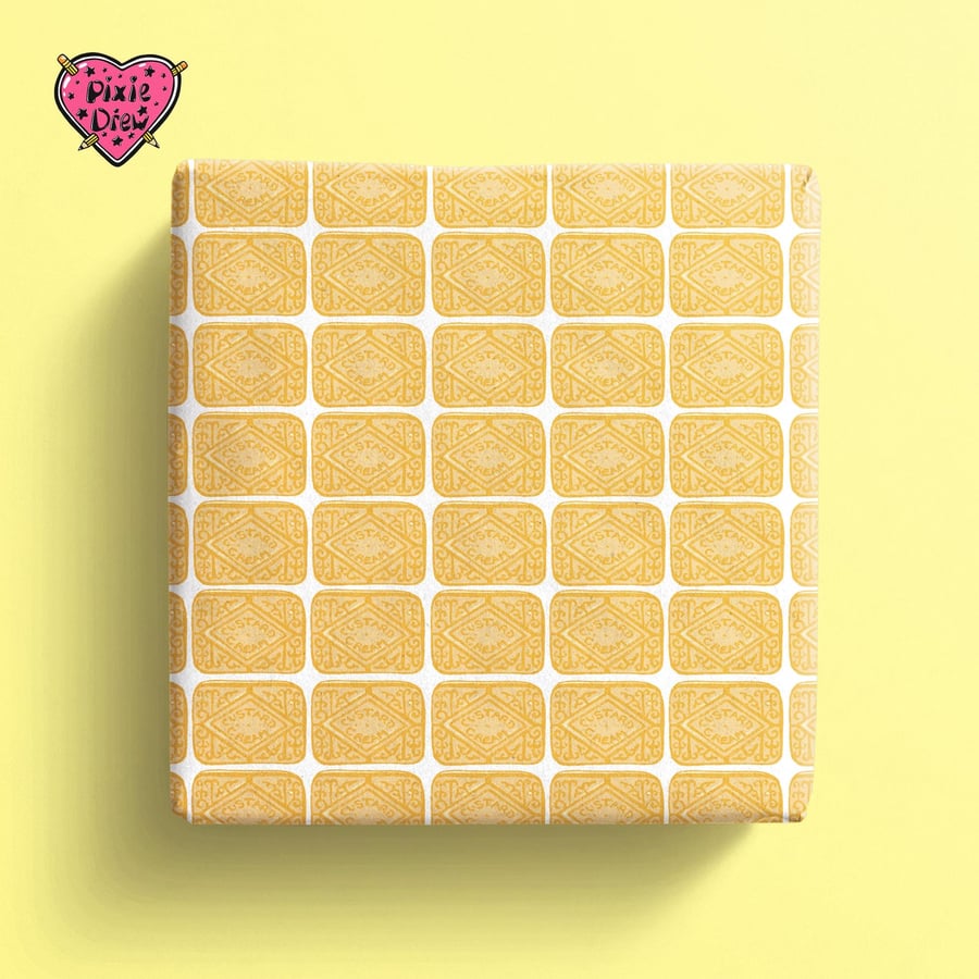 Custard cream wrapping paper