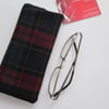 SALE Tartan glasses case