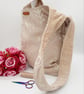 Cream leaf reversible knot bag,  handbag,  tote bag.  - Image 3