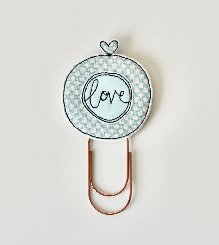 'Love' - Handmade Bookmark