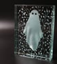 Camouflage Ghost - deep sandblasted glass block - Image 1