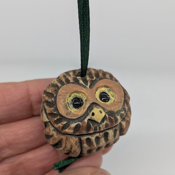 Little Owl - Little Creatures Range - on ribbon