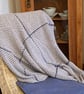Crochet Afghan blanket made from pure silk and cotton yarn 