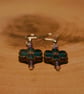 Hawaiian ocean blue flower earrings - Image 4