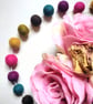 Felt Ball Garland, Jewel Colours, Eclectic Bohemian Interiors. - Image 2