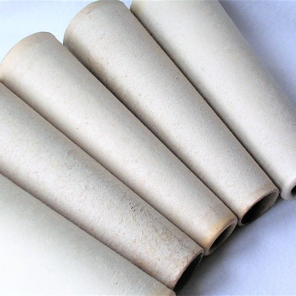 10 Cardboard empty yarn cones or spools as bases for felt and fibre craftwork