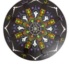 Hand Painted Dot Mandala Canvas Halloween theme