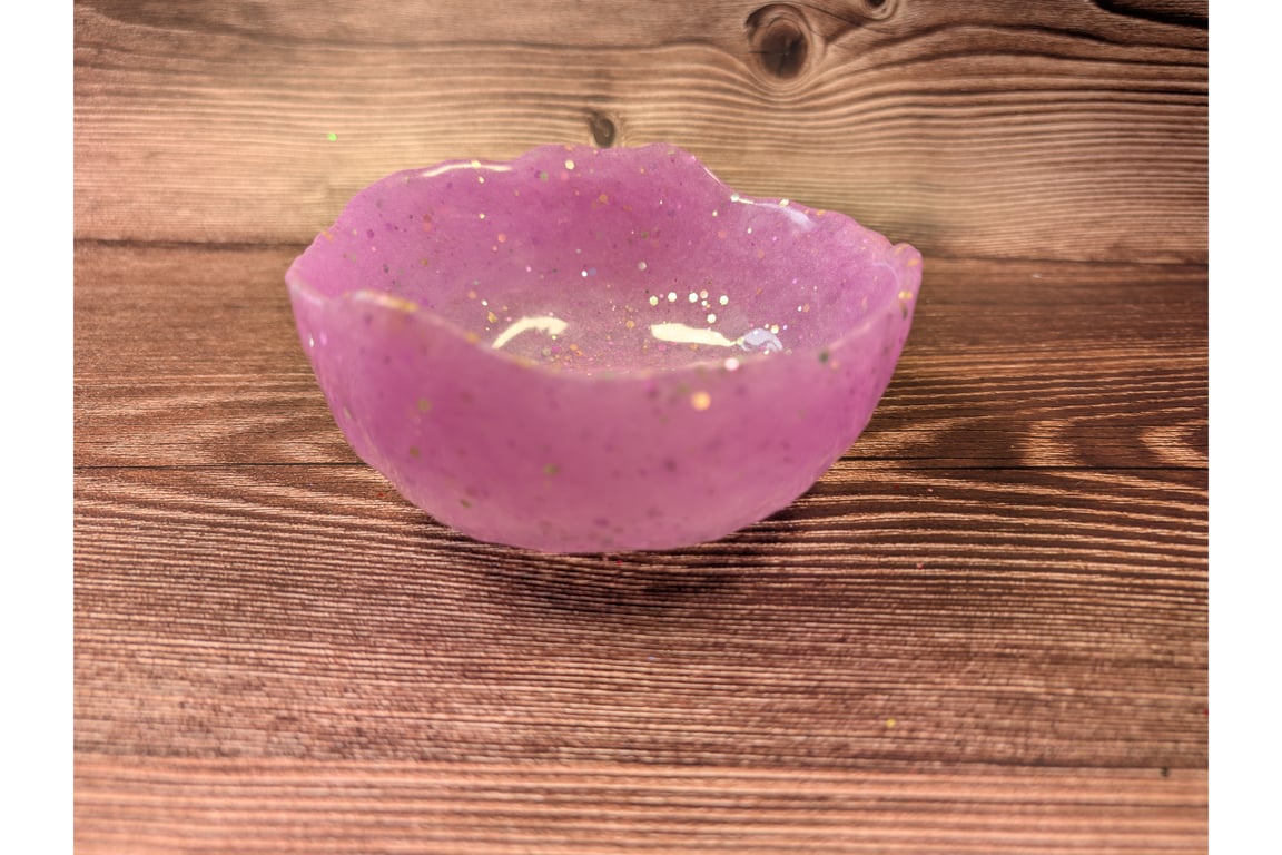 Lavender Speckle Resin Bowl