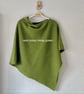 Poncho moss green soft merino lambswool  - Image 3