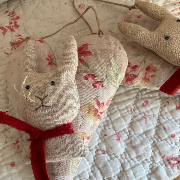 Primitive Bunny Heart