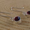 Sterling Silver Red and Blue Resin Earrings
