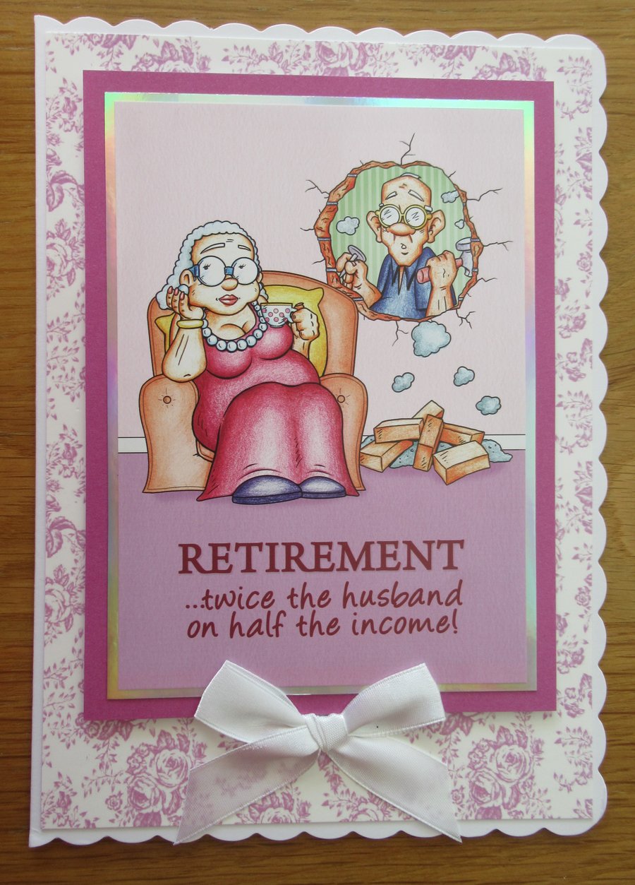 Twice the Husband....A5 Retirement Card