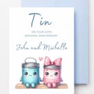 Printable Personalised 10th Anniversary Card - Custom Tin Wedding Anniversary 