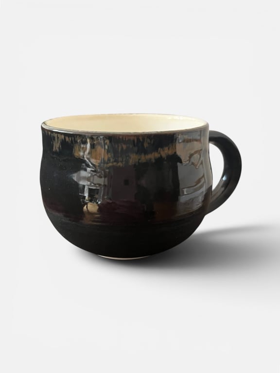 Ceramic Cup in Black Glaze