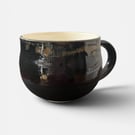 Ceramic Cup in Black Glaze