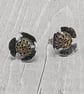 Filigree Flower Stud Earrings – Recycled Filigree Beads and Aluminium Tin 